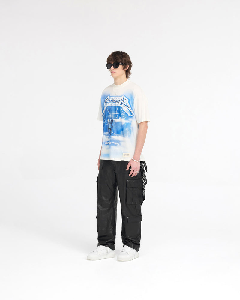 Represent X Metallica Ride The Lightning T-Shirt - Flat White