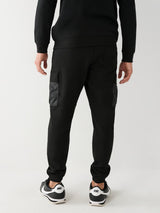True Religion Track Pants Cargo Revolt Jet Black