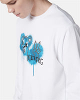 Iceberg Crewneck Sweatshirt With Classic Regular Fit And Bear Print