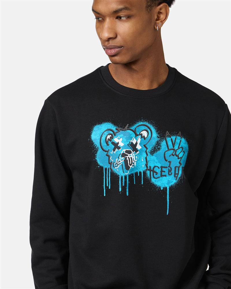 Iceberg Crewneck Sweatshirt With Classic Regular Fit And Bear Print