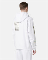 Iceberg Relaxed Fit Cotton Hoodie With Newspaper Print