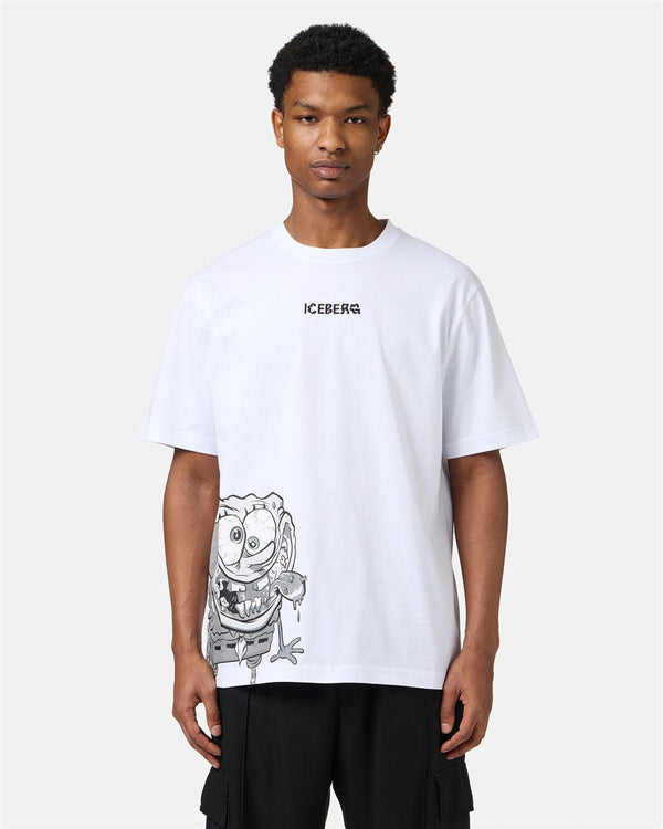 Iceberg Regular Fit T-shirt With SpongeBob Print In Jersey