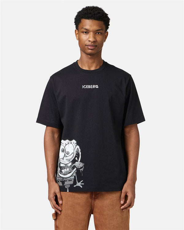 Iceberg Regular Fit T-shirt With SpongeBob Print In Jersey