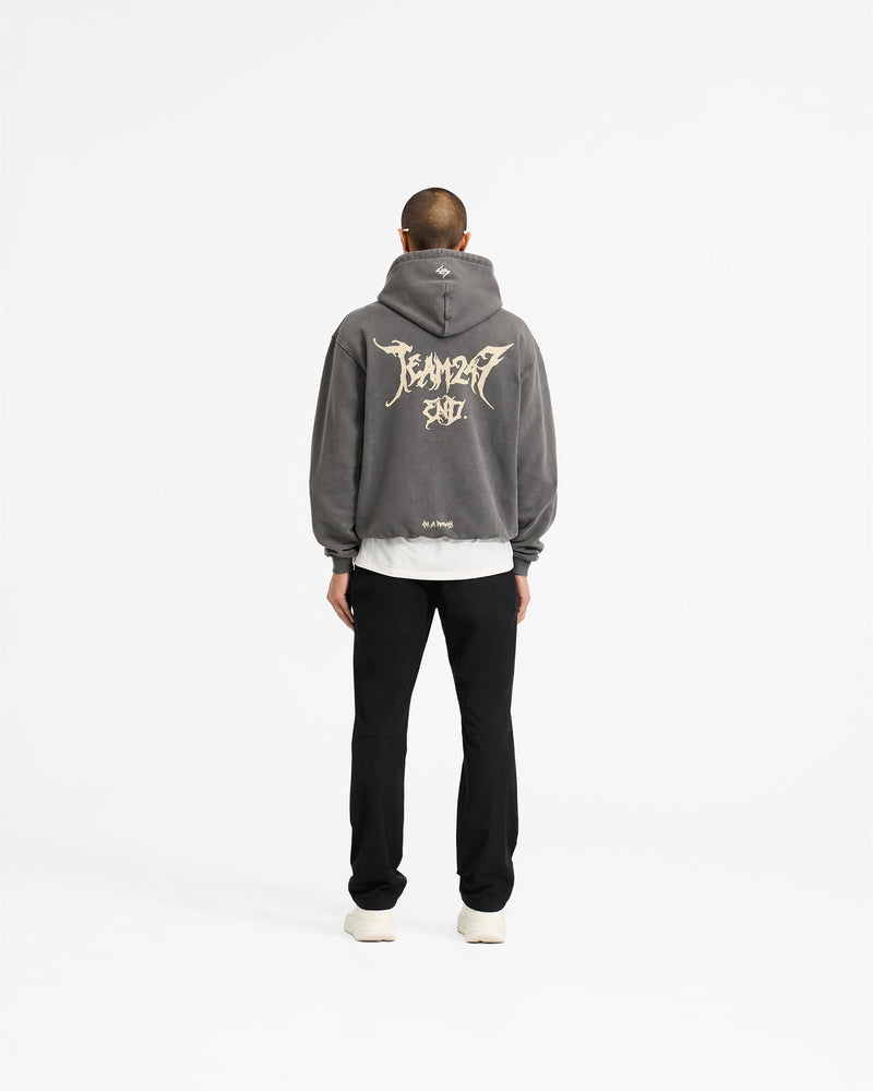 Team 247 X END Oversized Hoodie - Washed Grey