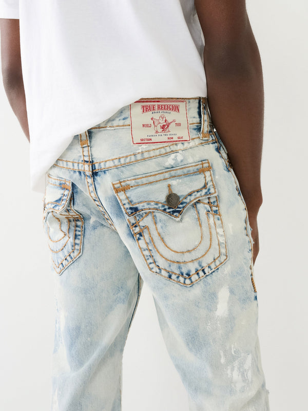 True Religion Ricky Jeans Flap Rips Light Wash
