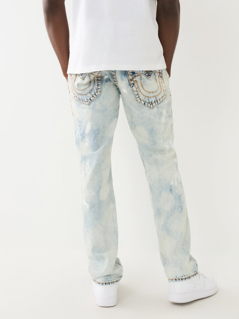 True Religion Ricky Jeans Flap Rips Light Wash