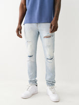 True Religion Whitley Avenue Jeans Ultra Skinny Rip Blue