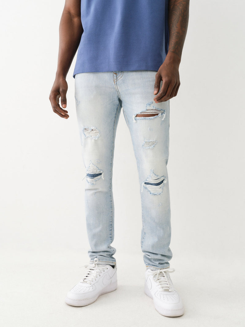 True Religion Whitley Avenue Jeans Ultra Skinny Rip Blue
