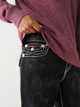 True Religion Rocco Super T Flap In Scorpius Wash Black
