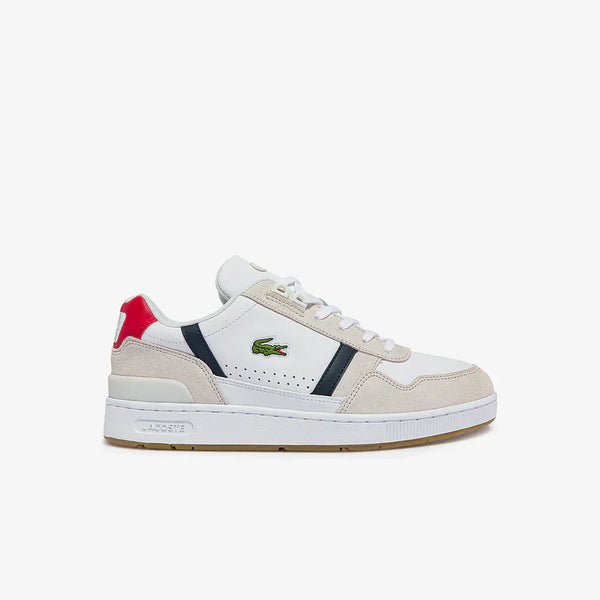 Lacoste T-Clip Tricolour Leather and Suede Trainers