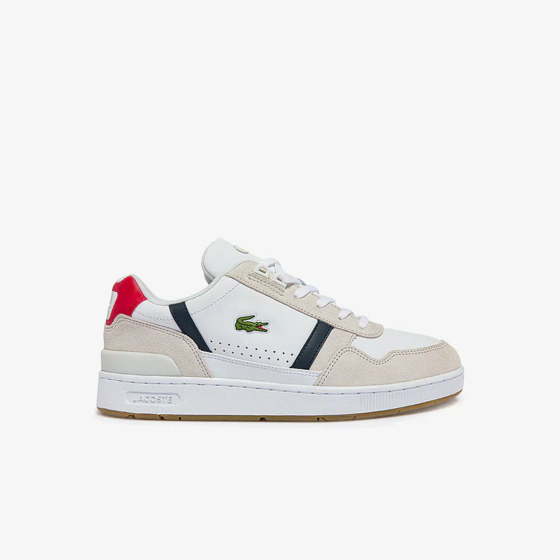 Lacoste T-Clip Tricolour Leather and Suede Trainers