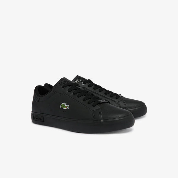 Lacoste Powercourt Burnished Leather Trainers