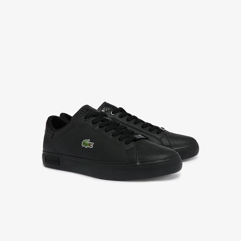 Lacoste Powercourt Burnished Leather Trainers