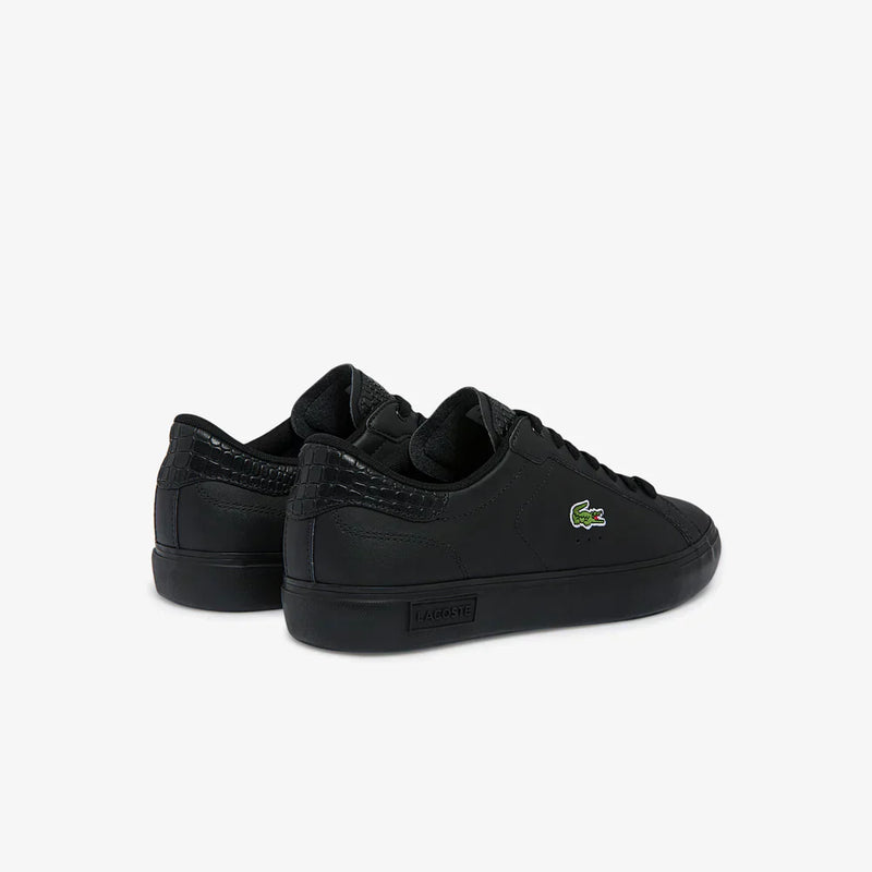 Lacoste Powercourt Burnished Leather Trainers