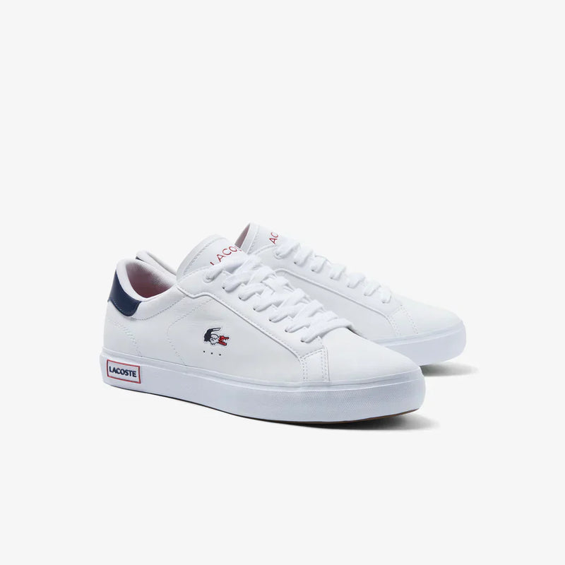 Lacoste Powercourt Tricolor Leather Trainers