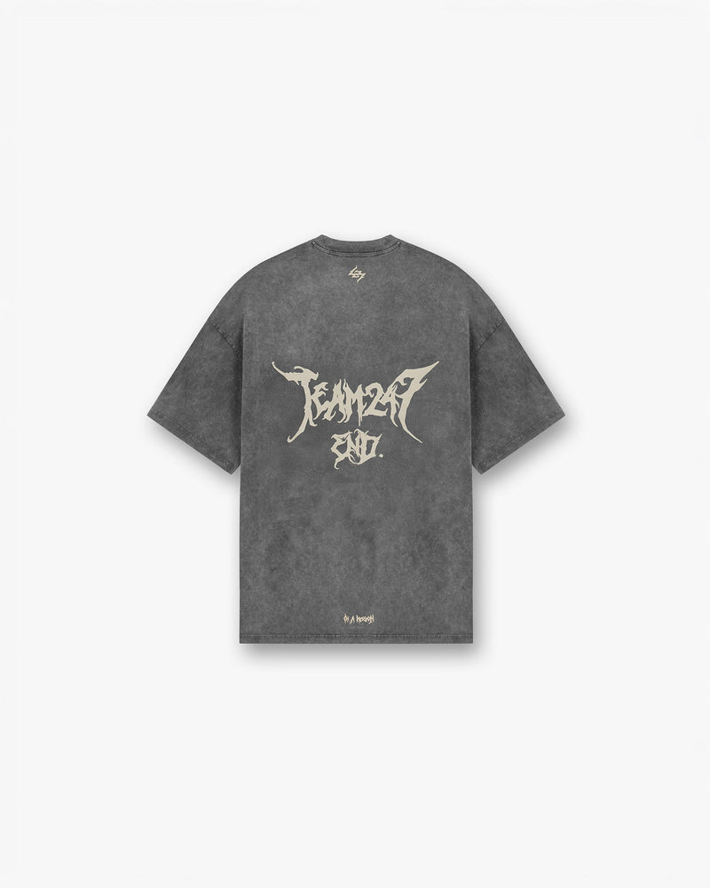 Team 247 X END Oversized T-Shirt - Washed Grey