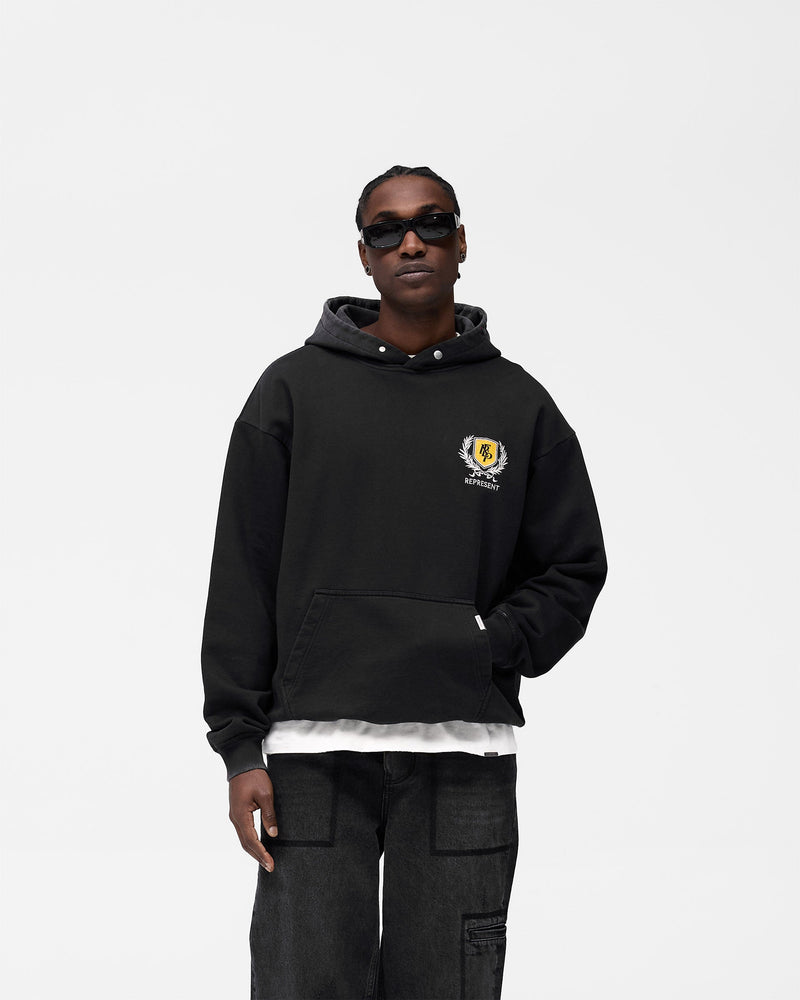 Crest Hoodie - Vintage Black