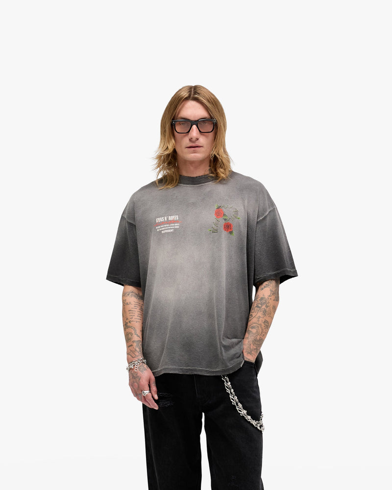 Represent X Guns N' Roses Tour T-Shirt - Stained Black