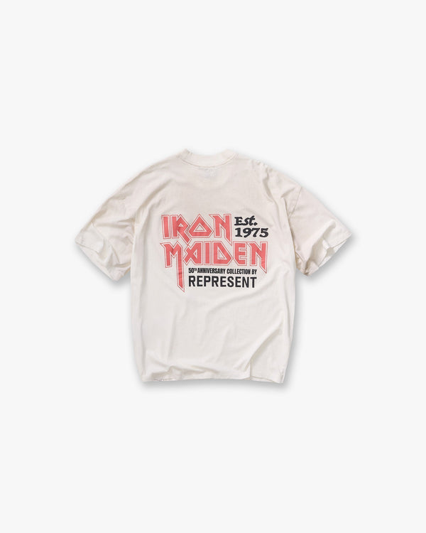 Represent X Iron Maiden Anniversary T-Shirt - Washed Ecru