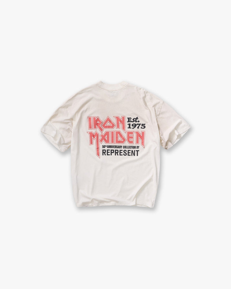 Represent X Iron Maiden Anniversary T-Shirt - Washed Ecru