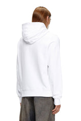 DIesel s-ginn-hood-d Cotton hoodie with mini D patch