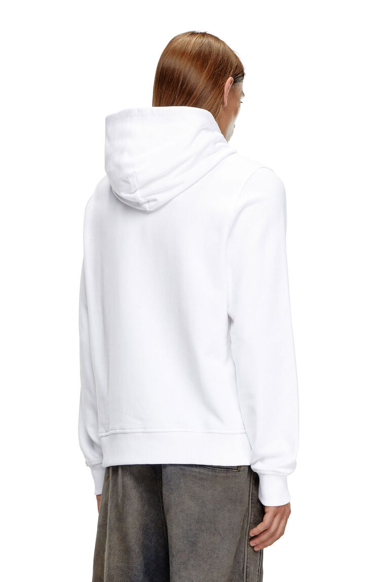 DIesel s-ginn-hood-d Cotton hoodie with mini D patch