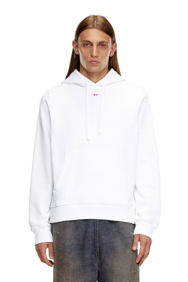 DIesel s-ginn-hood-d Cotton hoodie with mini D patch