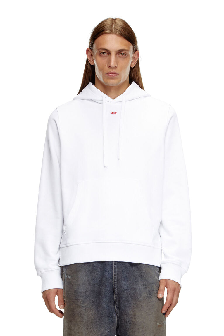 DIesel s-ginn-hood-d Cotton hoodie with mini D patch