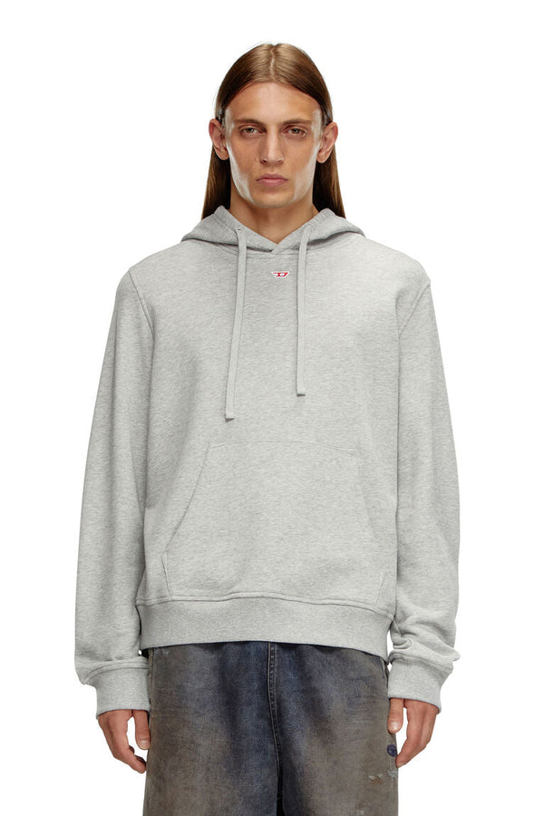 Diesel s-ginn-hood-d Cotton hoodie with mini D patch