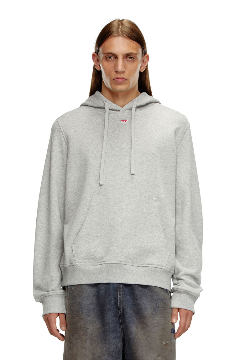 Diesel s-ginn-hood-d Cotton hoodie with mini D patch