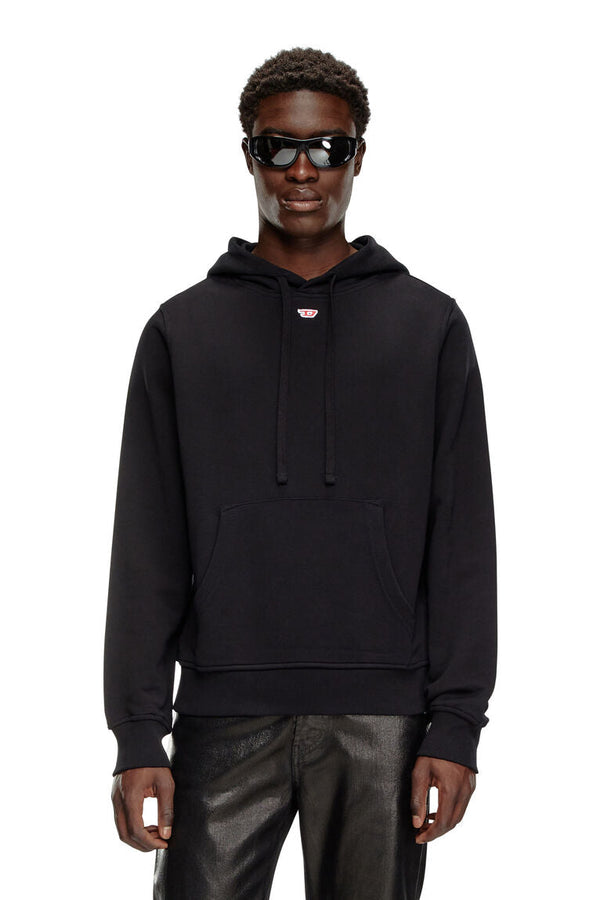 Diesel s-ginn-hood-d Cotton hoodie with mini D patch