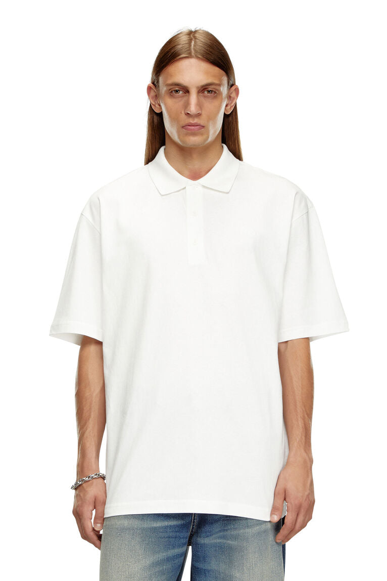 Diesel t-vort-megoval-d Polo shirt with maxi oval D embroidery