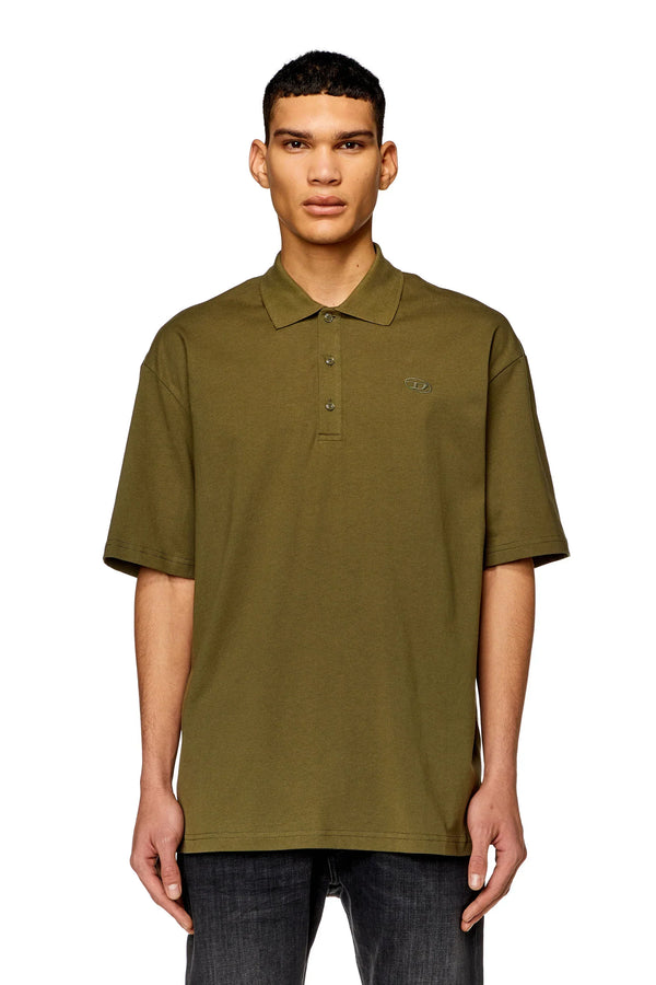 Diesel t-vort-megoval-d Polo shirt with maxi oval D embroidery
