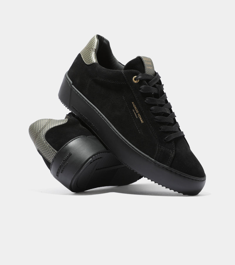 Android Homme Zuma Black Suede Gold Carbon Fibre AHP231-66