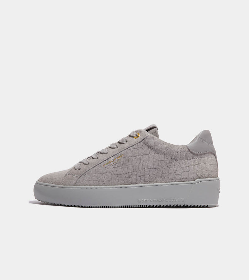 Android Homme Zuma Grey Caiman Croc Emboss Suede AHP241-13