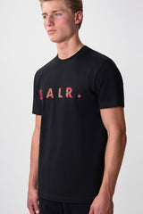 BALR. Monogram Embro Regular Fit T-Shirt Jet Black/Tibetian Red