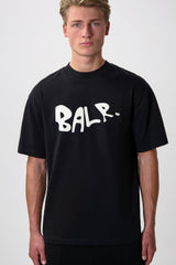 BALR. Logo Graffiti Box Fit T-Shirt Jet Black