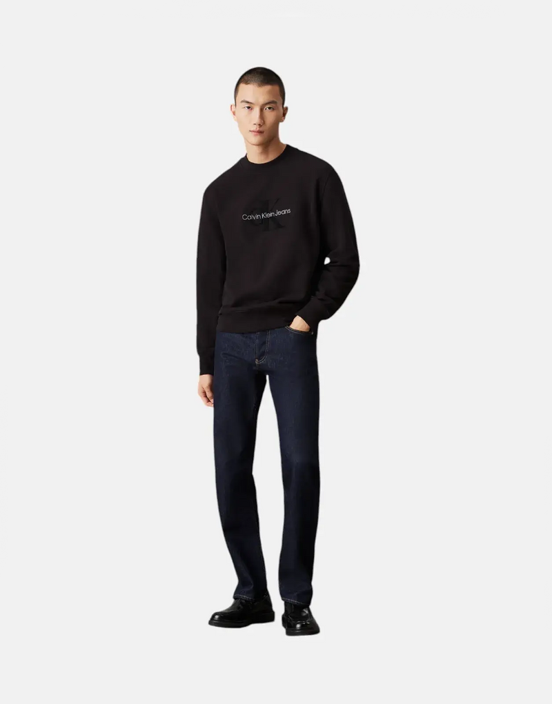 Calvin Klein Chenille Monologo Black Crew T-Shirt