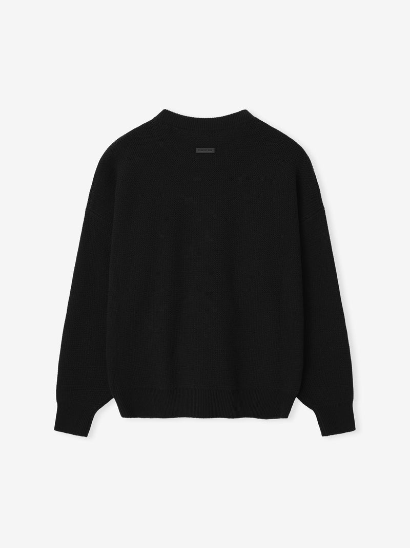 Wool Rib Crewneck Sweater