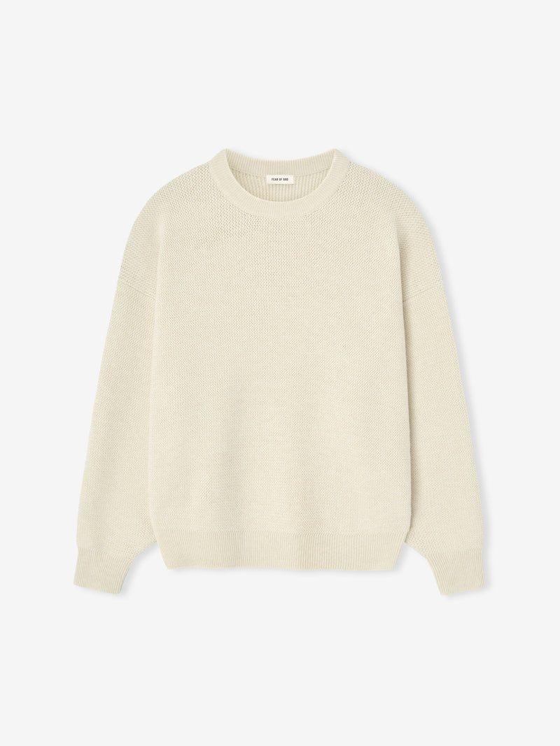 Wool Rib Crewneck Sweater