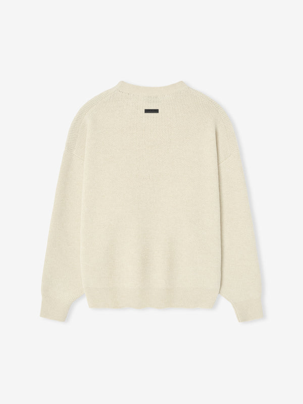 Wool Rib Crewneck Sweater