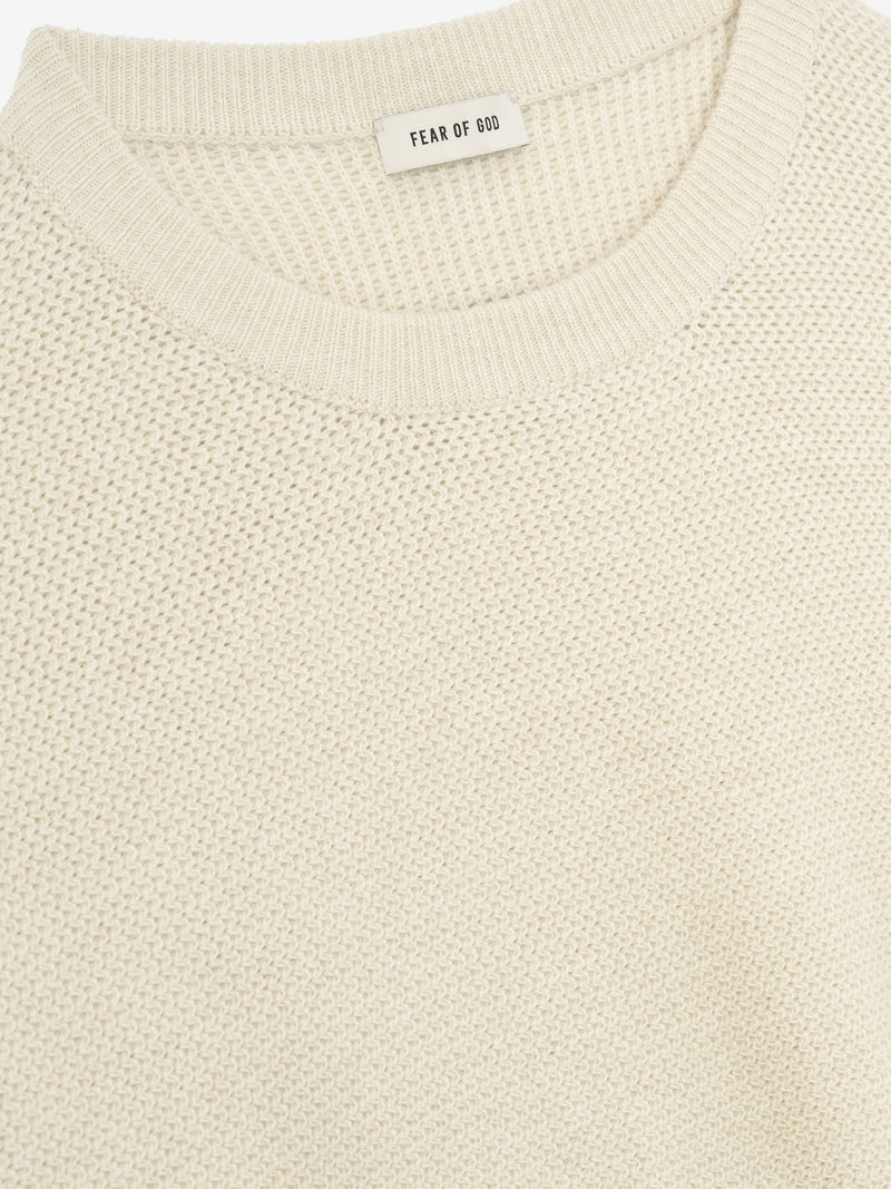 Wool Rib Crewneck Sweater