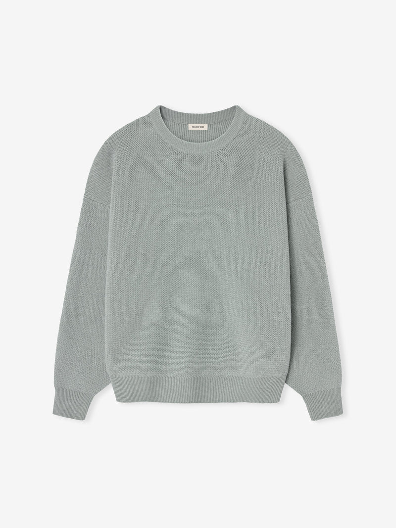 Wool Rib Crewneck Sweater