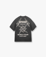Represent X Metallica Local Crew T-Shirt - Stained Black