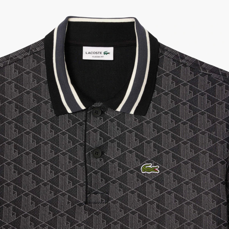 Classic Fit Monogram Jacquard Polo Shirt