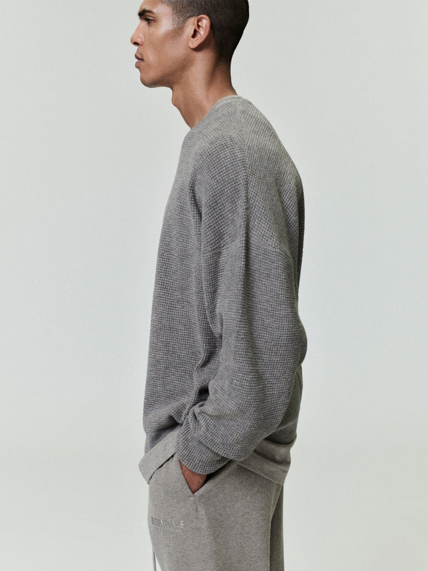 Waffle Crewneck Sweater