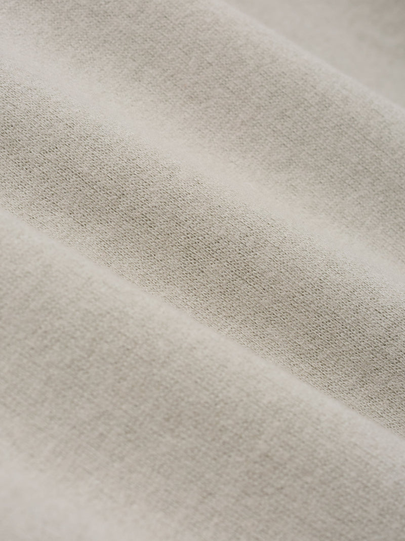 Cotton Wool High Neck Short Sleeve Shirt