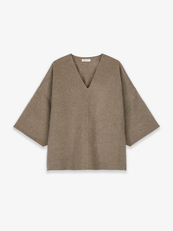 Wool Cashmere V-Neck Lounge Tee