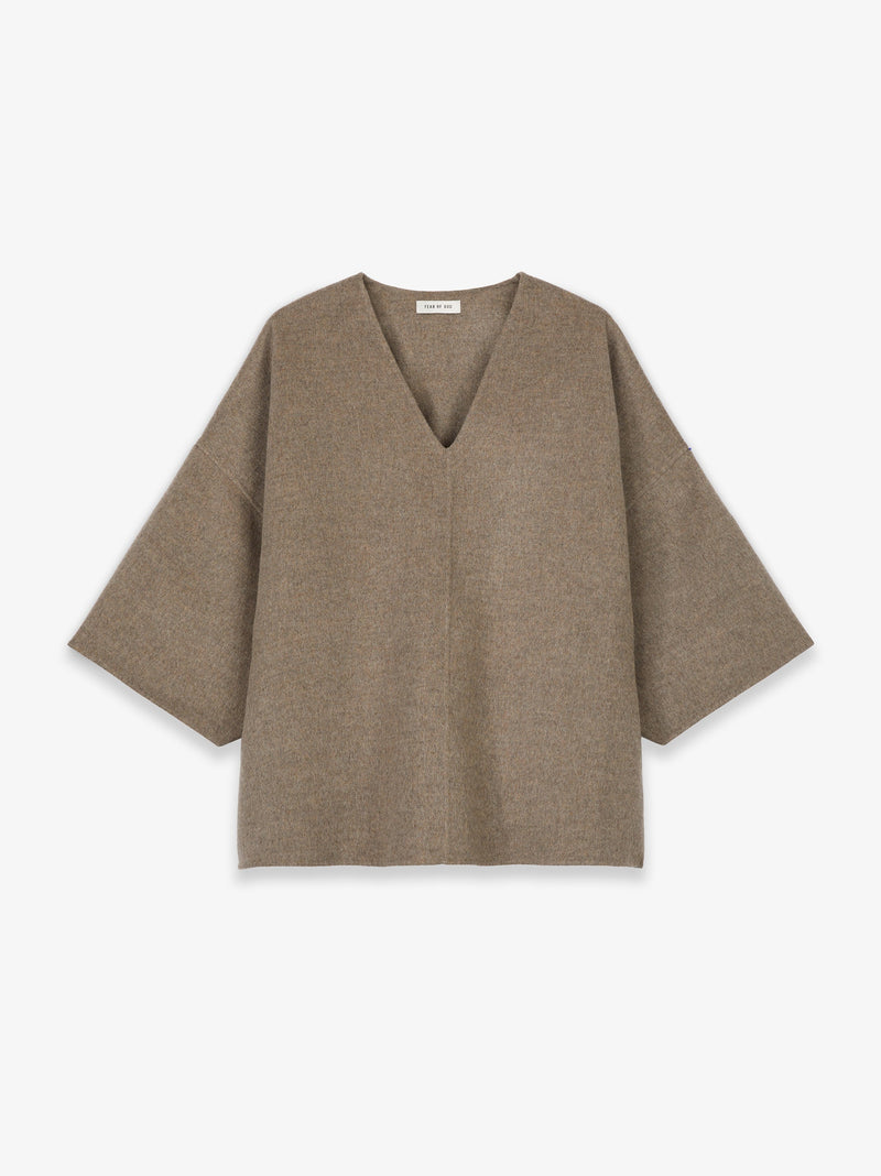 Wool Cashmere V-Neck Lounge Tee