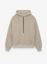 Cotton Cashmere Fleece Half Zip Hoodie